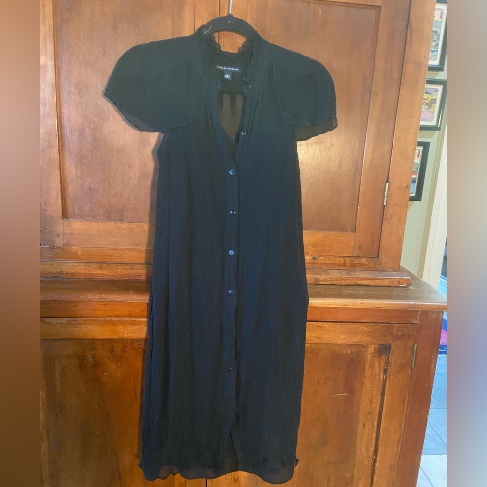 BANANA REPUBLIC Black Chiffon Dress